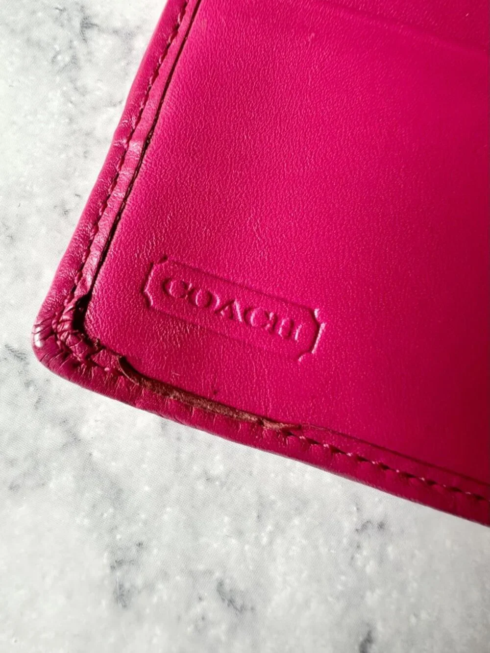 Coach Y2K Planner Agenda Notebook Signature Canvas Pink Trim